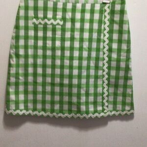 Lilly Pulitzer for Target Green Checkered Mini Skirt